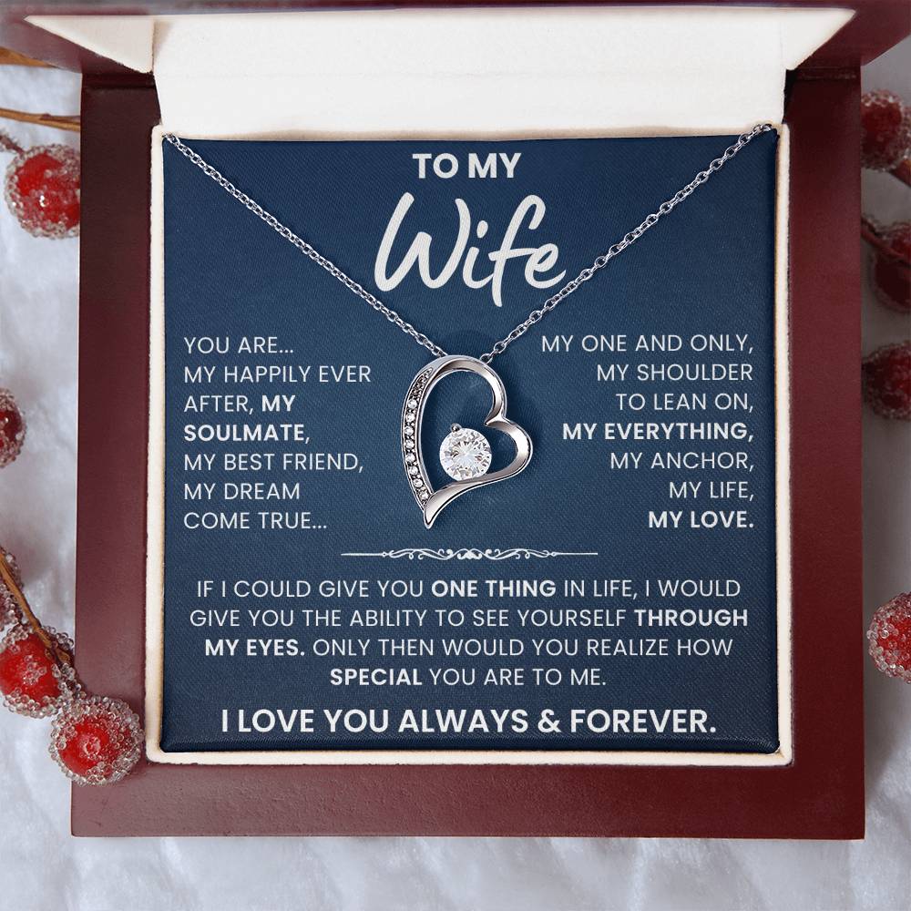 To My Wife, You're My Life, My Love - Forever Love Necklace