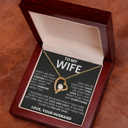 To My Wife, I Can't Stop Thinking About You - Forever Love Necklace