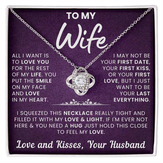 To My Wife, You Put Love in My Heart - Love Knot Necklace