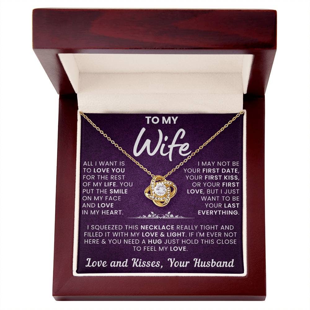 To My Wife, You Put Love in My Heart - Love Knot Necklace