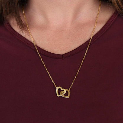 To My Wife, You Are The Best Thing - Interlocking Hearts Necklace