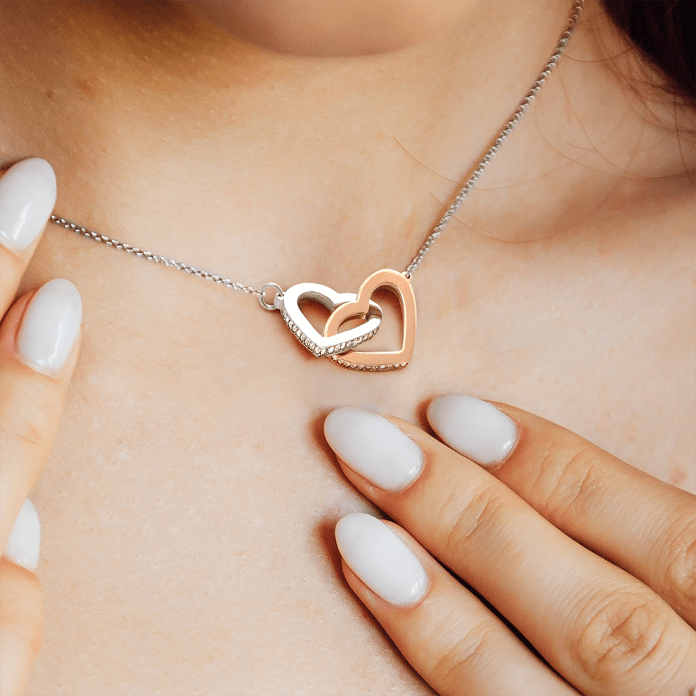 To My Wife, You Are The Best Thing - Interlocking Hearts Necklace