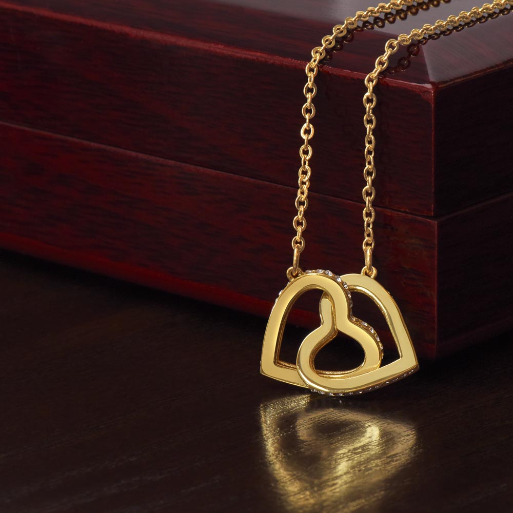 To My Wife, You Are The Best Thing - Interlocking Hearts Necklace